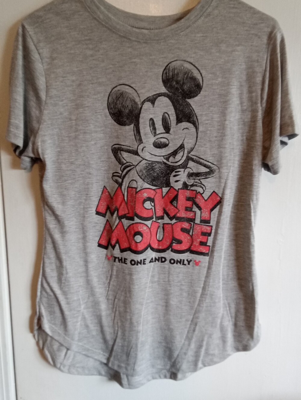#6008 Mickey Mouse Grey Kids Graphic Tee  -  L
